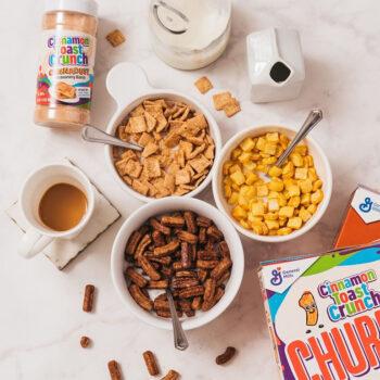 Instagram post featuring Cinnamon Toast Crunch in bowls for brunch. - Link to social post